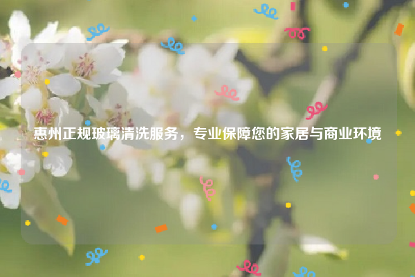 惠州正规玻璃清洗服务，专业保障您的家居与商业环境