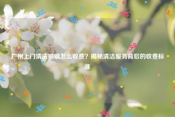 广州上门清洗玻璃怎么收费？揭秘清洁服务背后的收费标准