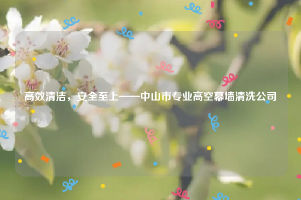 高效清洁，安全至上——中山市专业高空幕墙清洗公司
